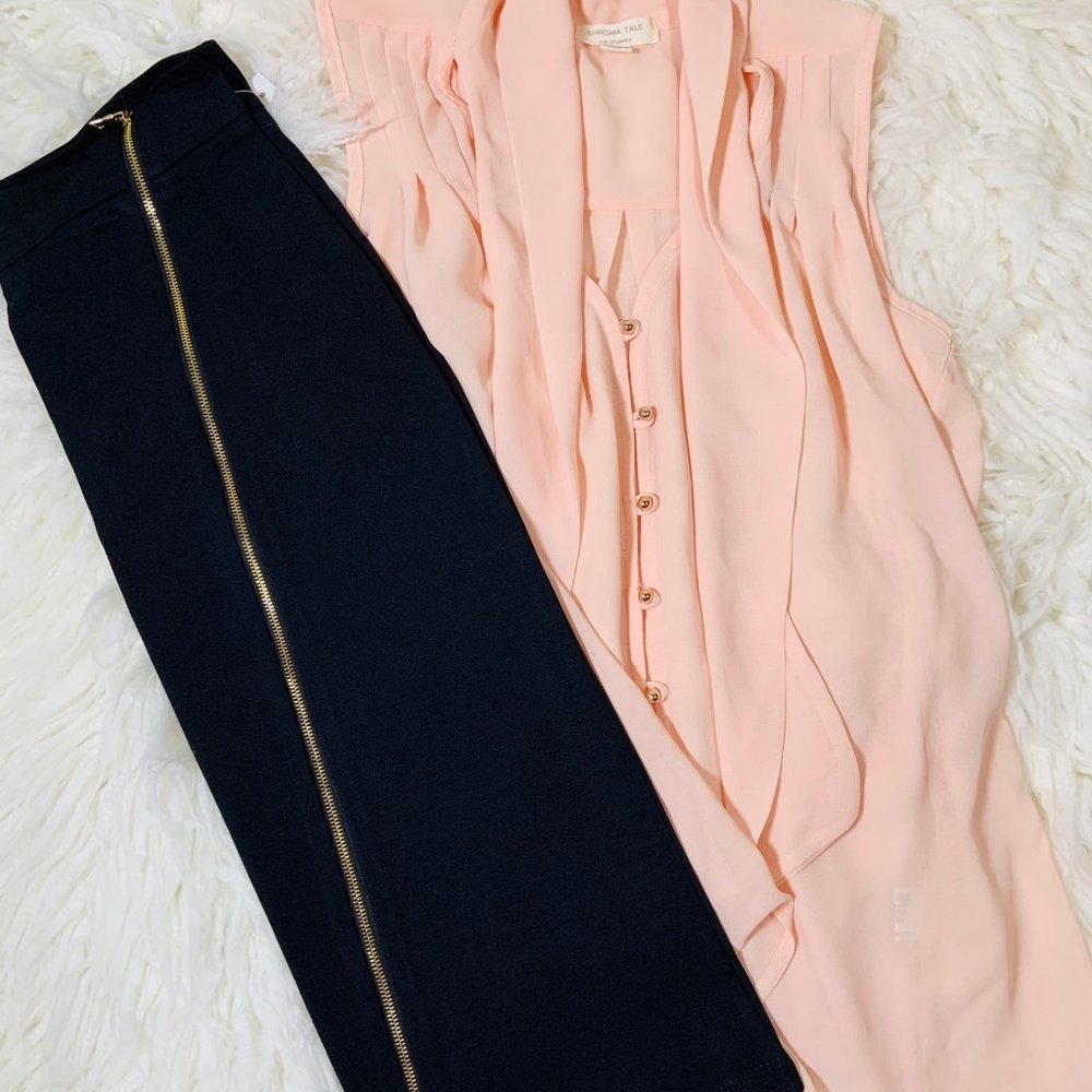 Peach Short Sleeve Top